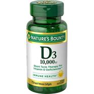 Nature’s Bounty Vitamin D3 250mcg 10000 IU - 72 Softgels
