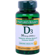 Nature's Bounty Vitamin D3 - 50 mcg (2,000 IU) - 150 Softgels