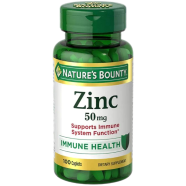 Nature's Bounty Zinc, Immune Support, 50 mg, Caplets, 100 Ct