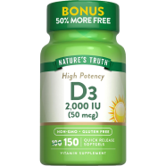 Nature’s Truth High Potency Vitamin D3 2000 IU 150 softgels