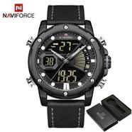 Naviforce NF9172 Men’s Dual Movement Leather Watch
