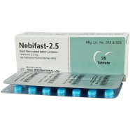 Nebifast 2.5mg Tablet 14's Strip