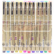 Needle Drawing Superior Color Gel pen - (12Pcs)