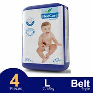 Neocare Premium Belt System Baby Diaper (L Size) (7-18kg) (4pcs)