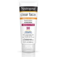 Neutrogena Clear Face Oil Free Sunscreen 30 SPF 88ml