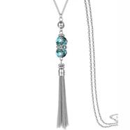 New Crystal Bead Sweater Chain Necklace for Women