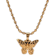 New Hollow Double Metal Butterfly Necklace Pendant For Women icon