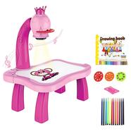 New Princess Projector Painting Drawing Activity Kit Table Set For Children YM5335