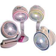 New Rechargeable Folding Table Fan with Led Light 