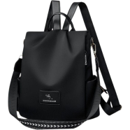 New Texture Oxford Cloth Women’s Backpack- Black 
