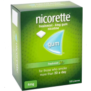 Nicorette 4mg Freshmint Gum 105 Gums Pack