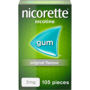 Nicorette Original 2mg Nicotine Gum 105 Pcs (Stop Smoking Aid)