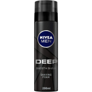 Nivea Men Deep Smooth Save Shaving Foam 200 ml - 139701937