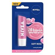Nivea Soft Rose Caring Lip Balm - 4.80g - 54081