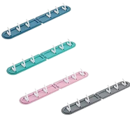 No-Drill Adjustable 6-Hook Wall Hanger - Folds for Corners or Flat Walls (Self-Adhesive) icon