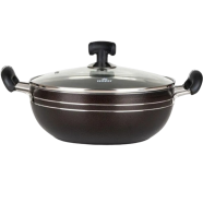 Noah Non-Stick Karai With Glass Lid - 24.5cm image