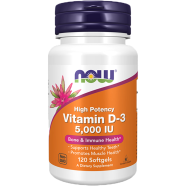 Now Food Vitamin D-3 5000 IU 120 Softgels