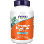 Now Foods Chromium Picolinate 200 mcg 250 Veg Capsules