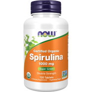 Now Foods Spirulina Double Strength 1000 mg Organic 120 Tablets