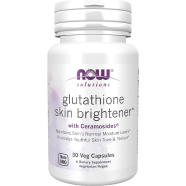 Now Glutathione Skin Brightener With Ceramosides 30 Veg Capsules