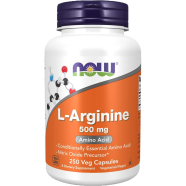 Now Pharmaceutical Grade L-Arginine Capsules For Nitric Oxide Production and Blood Vessel Health