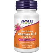 Now Vitamin D-3 2000 IU 120 Capsules