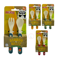 Nuby Bamboo and Maize Eco-Friendly Baby Cutlery 4pcs (2 Set) From 9m plus 