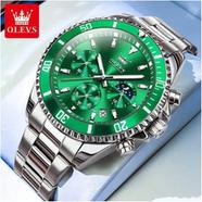 OLEVS 2858 Silver Green Men Watch