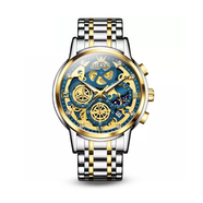 OLEVS Top Luxury Brand Sport Wristwatches Men Luminous Quartz Watch Casual Chronograph Stainless Steel Male Clock - 9947