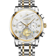 OLEVS Watch Luxury Business Chronograph waterproof stainless steel watch for mens image