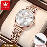 Olevs Diamond Mirror Wrist Watch for Women