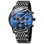 Olevs choronograph waterproof mens fashion stainless steel watch image