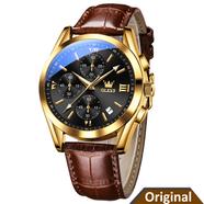 Olevs quartz wrist waterproof leather watch - 2872