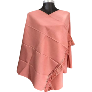 One Colour Woolen Shawl Or Chador For Girls and Women - Light Pink