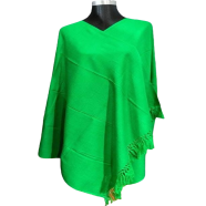 One Colour Woolen Shawl Or Chador For Girls and Women - Green