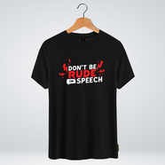 One Ummah BD 'Don't rude in speech' Design Classic Round Neck Half Sleeve T-shirt for Men - (CMTHC-CAD104)