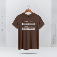 One Ummah BD Mens Premium T-Shirt - Turn Your Greatest Worries Into Your Deepest Prayer