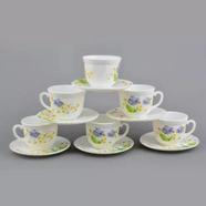 Opal Glass Cup And Saucer 12 Pcs Set - X190/504