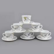 Opal Glass Cup And Saucer 12 Pcs Set - X190/821