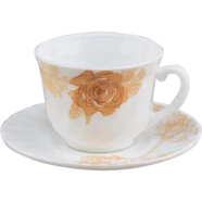 Opal Glass Cup and Saucer 12 Pcs Set - X190/3093