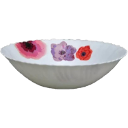 Opal Glass Flat Bowl Single Pcs - 9.5 Inch - LHDW95/805