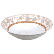 Opal Glass Flat Bowl Single Pcs , 8.5 Inch