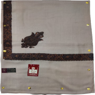 Original Kashmiri Pashmina Pure Wool Gents, Men Shawl in Medium Border