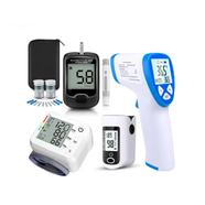 Oximetar and Thermometer and Blood Glucose Meters and Blood Pressure Monitor 4 in1 Health care Kits Home Office