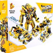 Panlos 573 Pcs Transformer City Project Mecha Lego 12 in 1 City Building Block for Kids 25 Play Style - 633008 