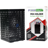 PH Black Color Square Shape Metalic Pen Holder icon