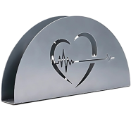 PH Heartfelt Metal Silver Tissue Holder - 953555