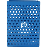 PH Metal Blue Dotted Square Pen Holder