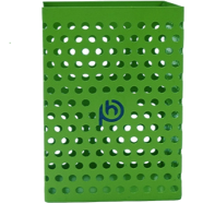 PH Metal Green Dotted Square Pen Holder