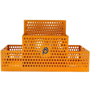 PH Sunny Yellow Metal Desk Organizer Multi Card and Pen Holder - 699797